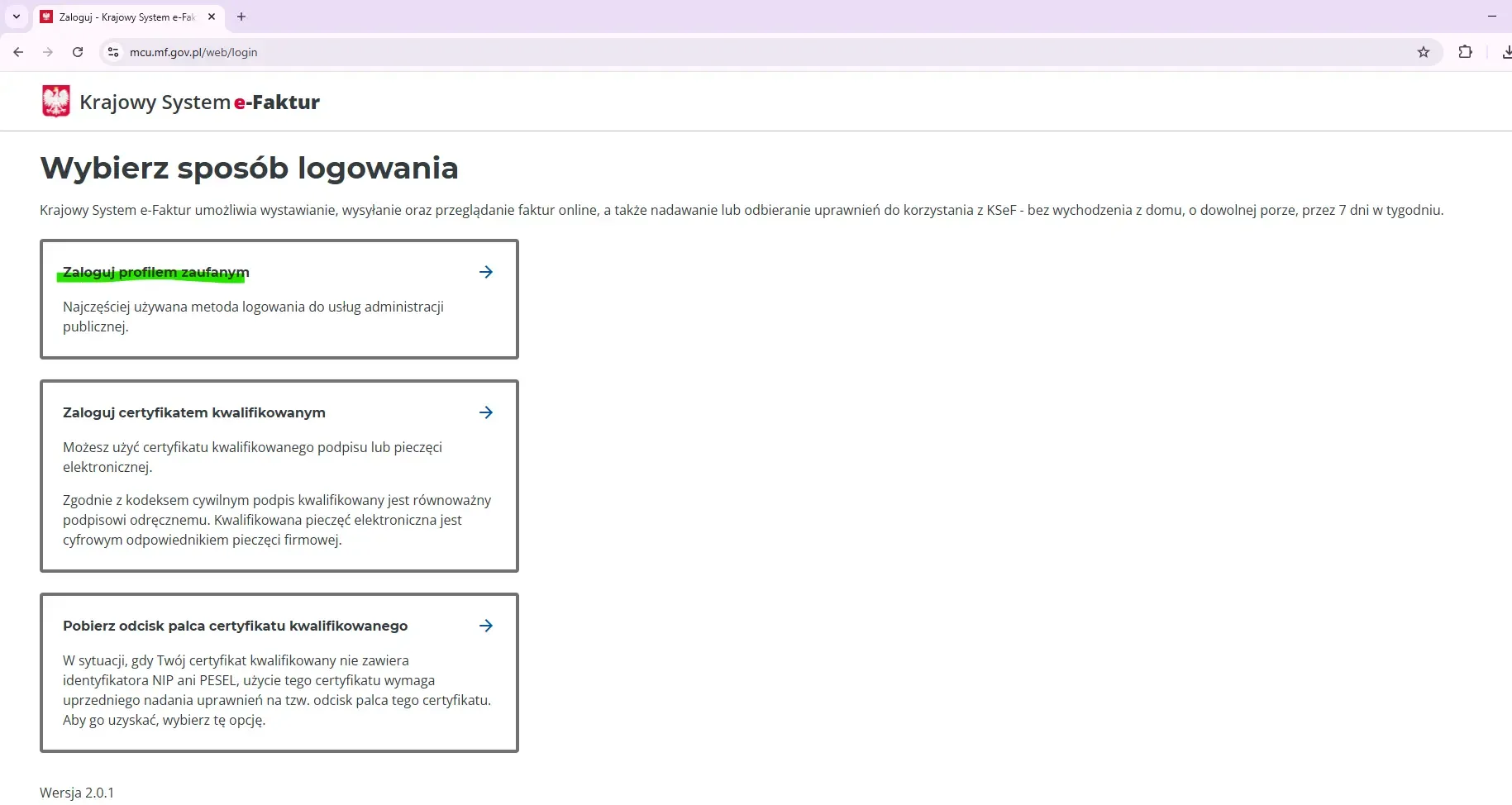 Logowanie do MCU KSEF.webp